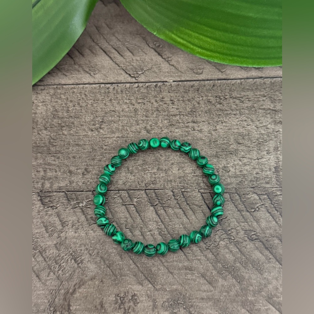 Malachite Green Beaded Bracelet